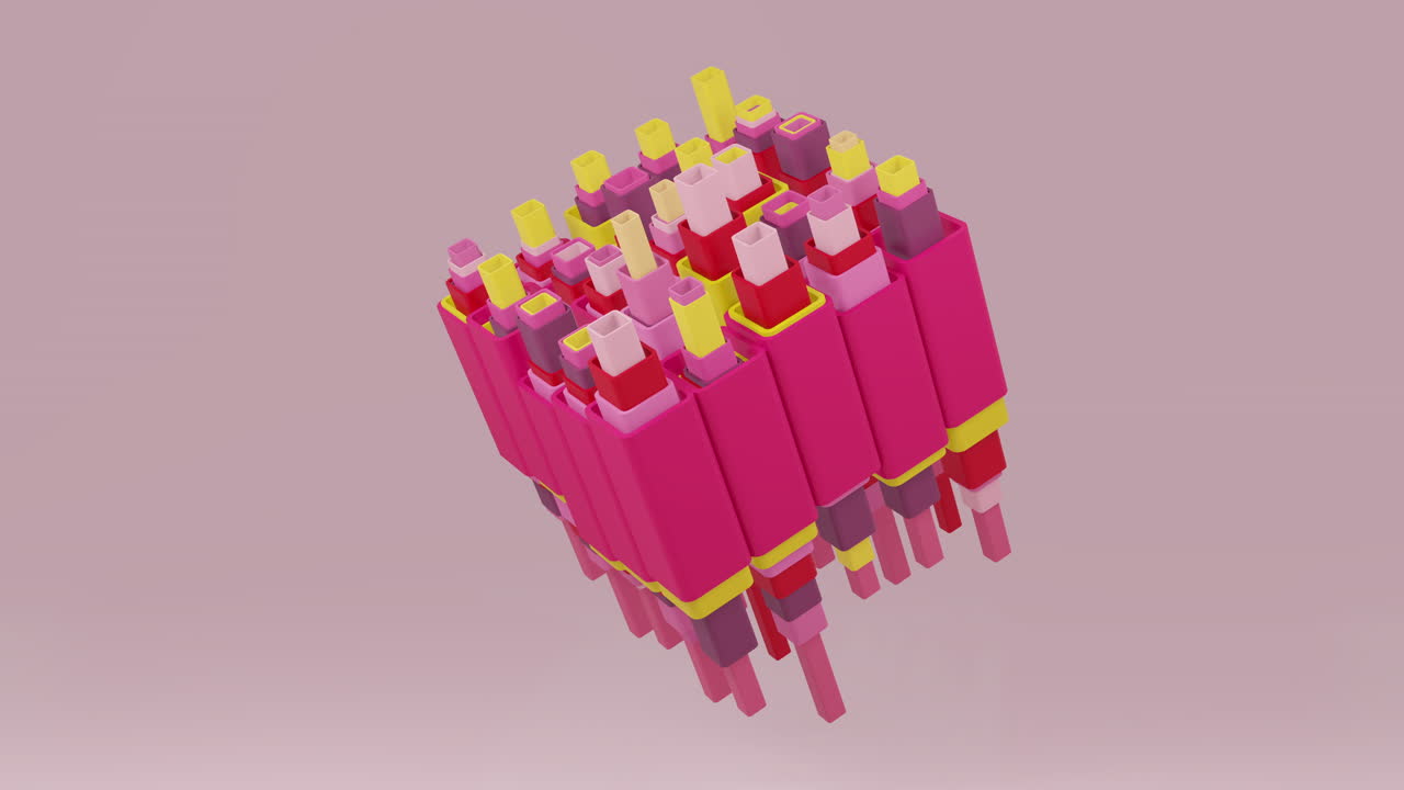 추상적인 3d 큐브 구성