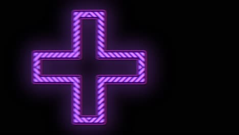 Neon-purple-plus-sign-pattern-on-black-gradient