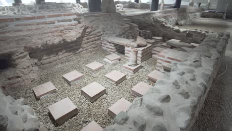 panoramic view of the roman archaeological site near the exit of the serdica metro station in sofia