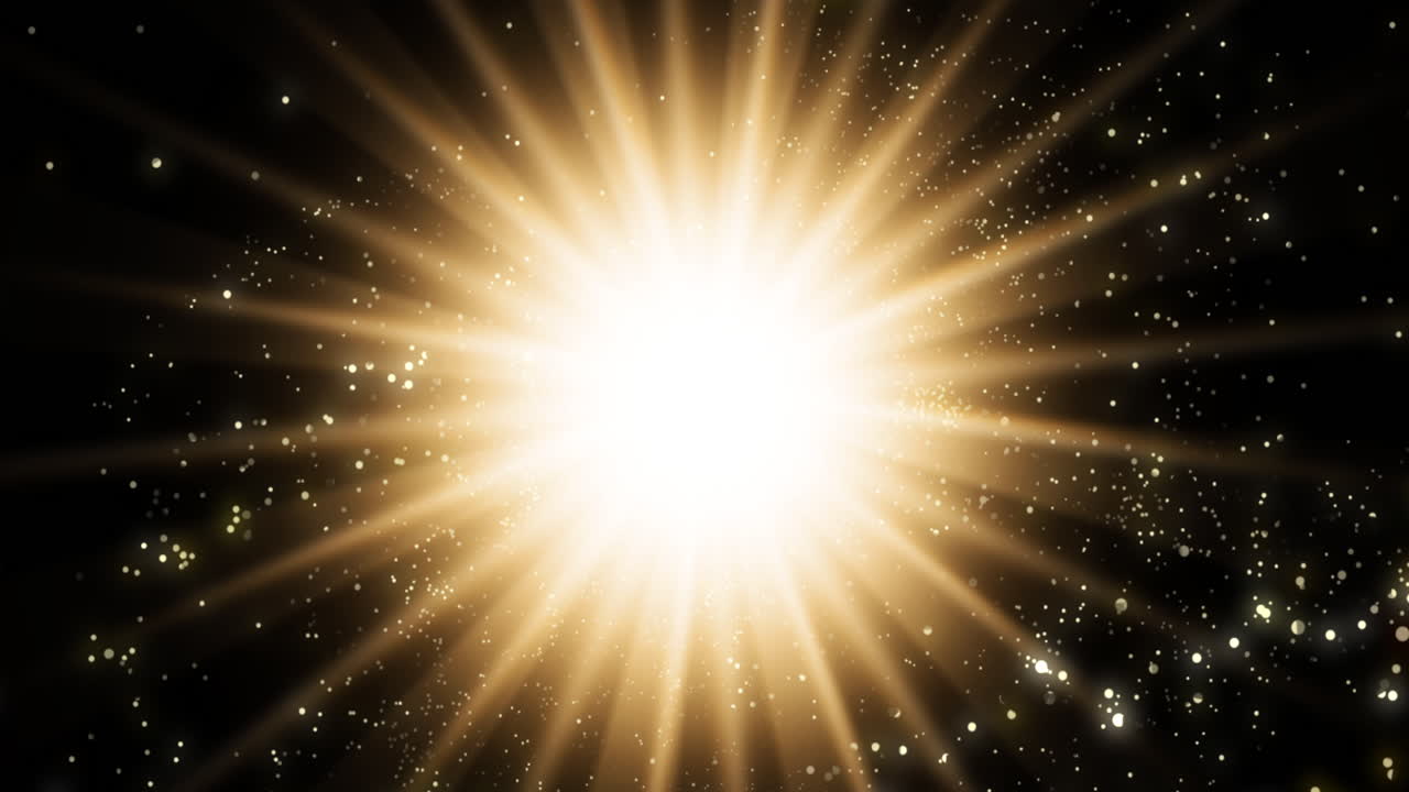 Abstract light burst with sparkles