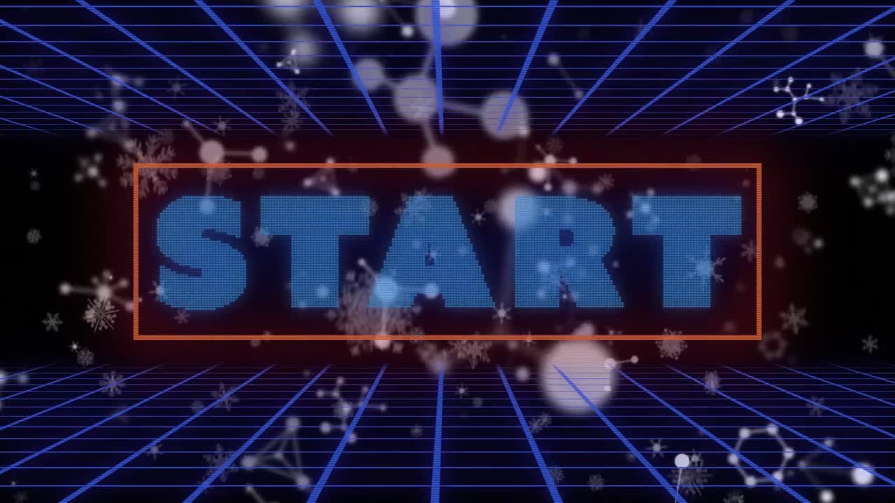 animación del texto de inicio sobre las formas