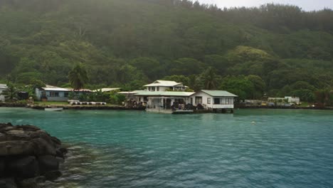 blue sea and the sea house on the gambier island