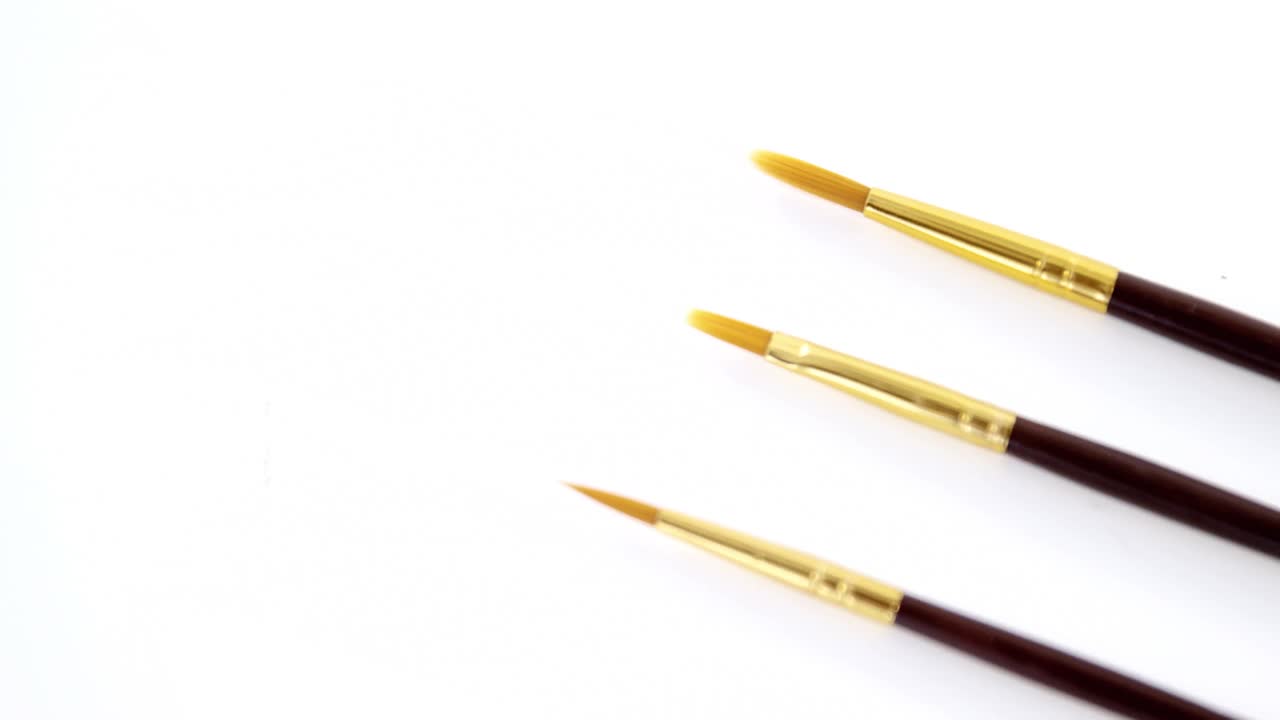 페인트 브러쉬의 클로즈업