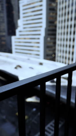 view of a city from a balcony