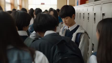 school corridor scene