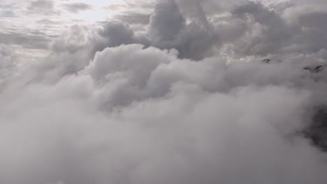 aerial view of segla mountain above the sky, norway during summer