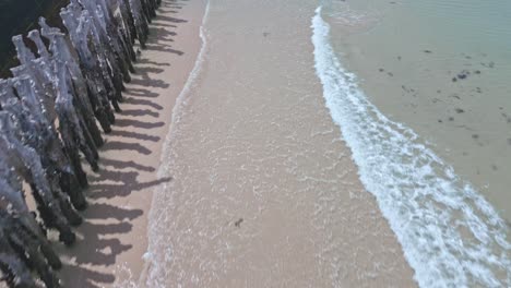 sillon beach with breakwater, saint-malo in brittany, france