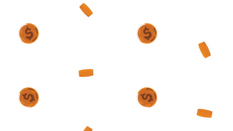 monedas dinero dólares patrón animación