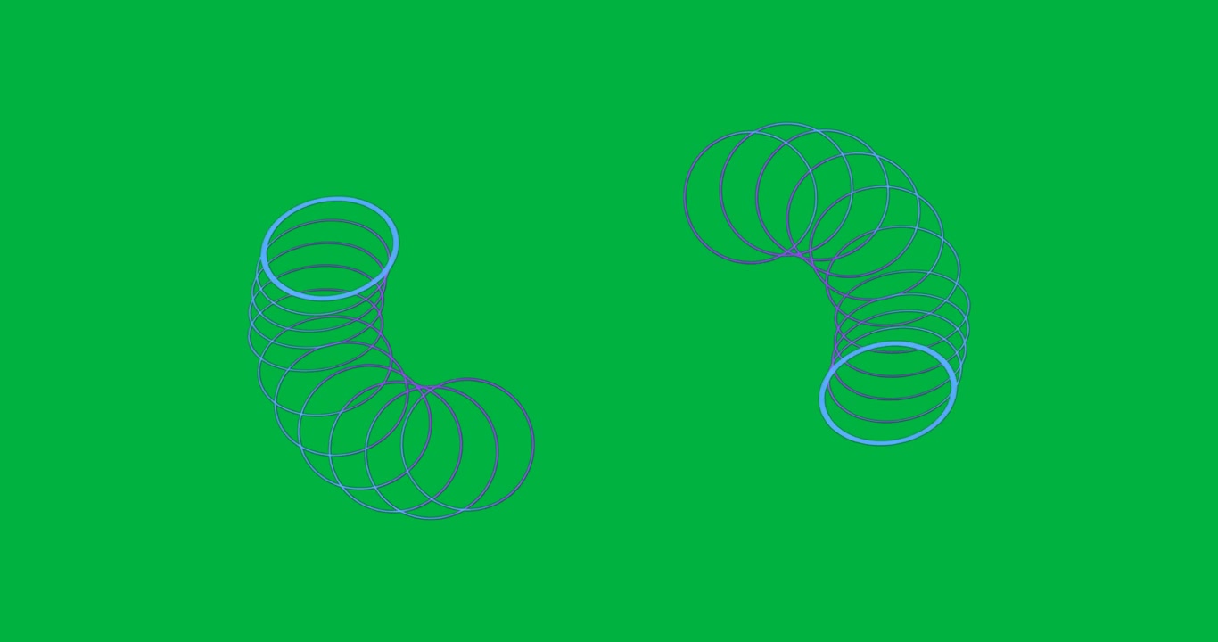 Designer gráfico criando design abstrato em fundo transparente, usando anéis de gradiente flutuantes.