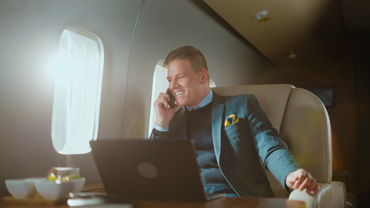 Man Working on Private Jet