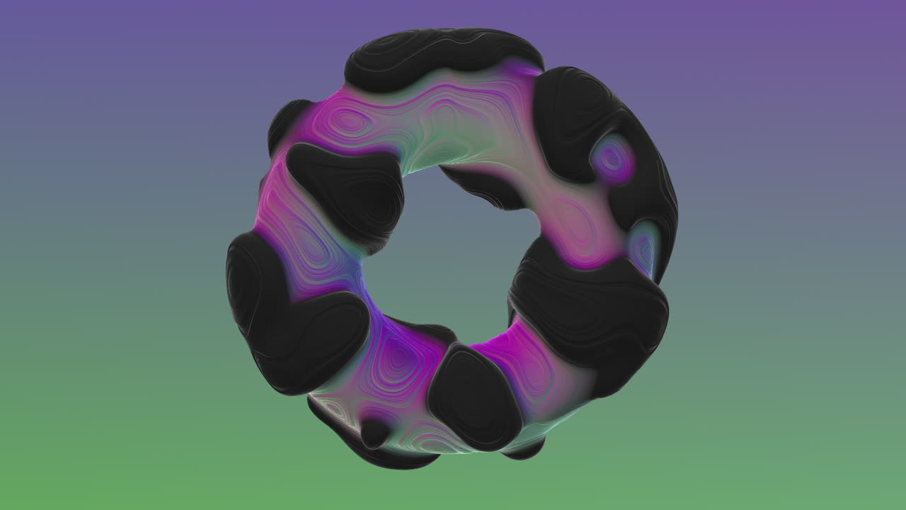 patrón de remolino colorido en fondo verde y púrpura