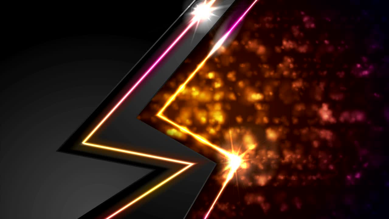 brillantes luces de neón abstractas animación de video