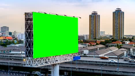 advertising billboard green screen.