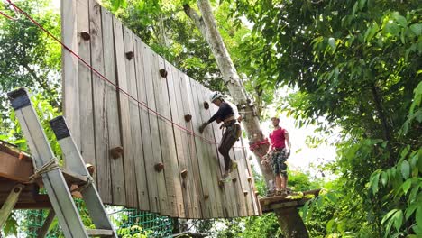 treetop adventure climbing wall