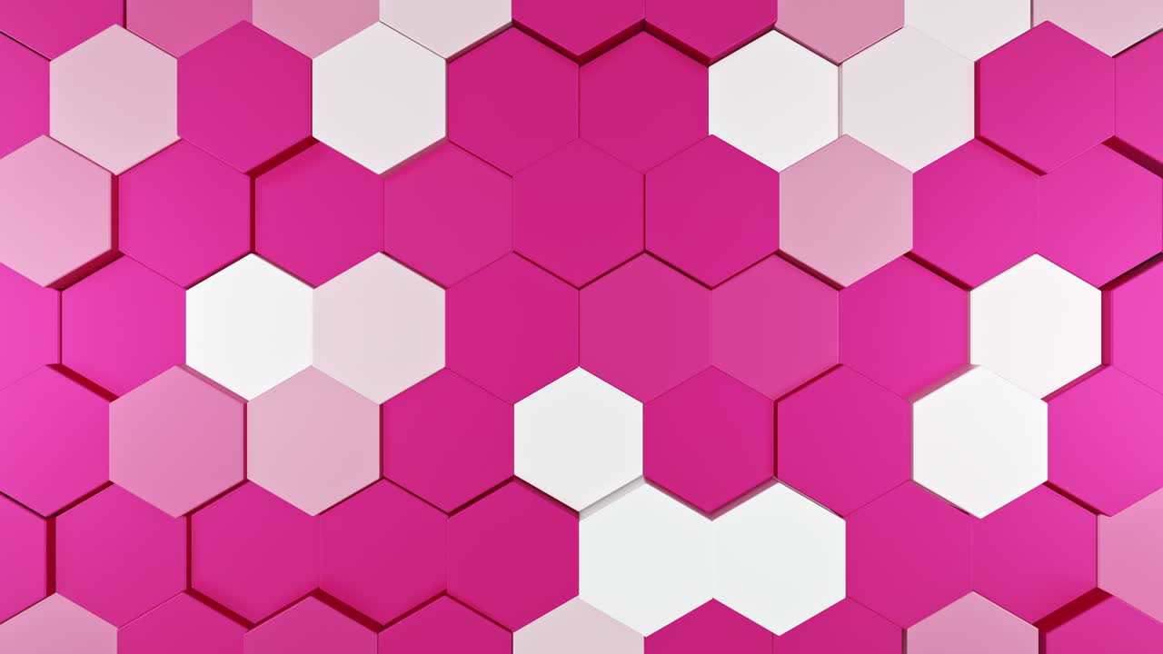 Hexagon pattern hopping, 4k background, cg animation stock loop video,