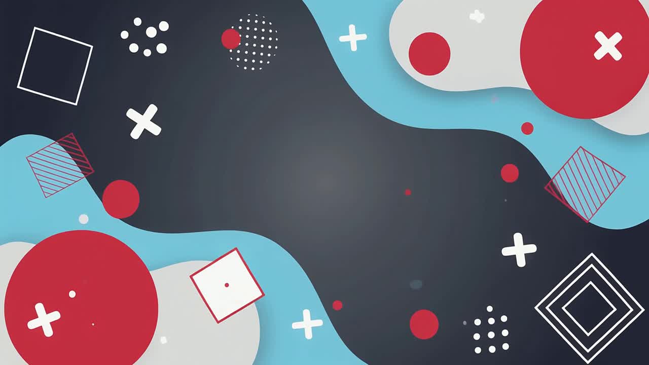 Dynamic Abstract Geometric Shapes Animation Background