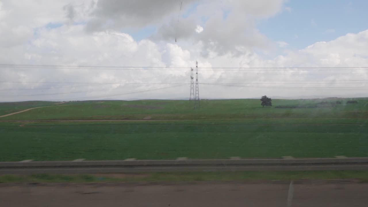 움직이는 차량 에서 시골 풍경