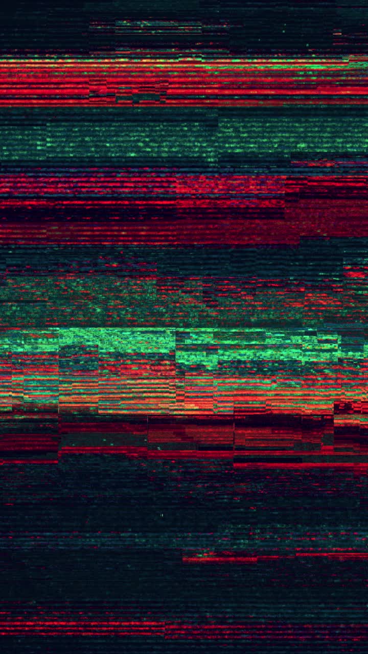 Flickering Red and Green Digital Glitch Noise Background