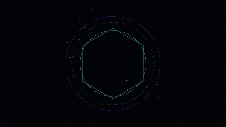 Abstract Digital Hexagon HUD Interface Animation