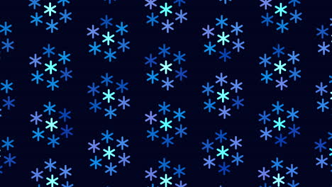 symmetrical blue and purple star pattern on black background