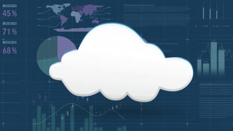 almacenamiento en la nube con gráficos y estadística