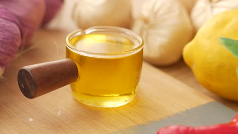 cooking oil with ingredients