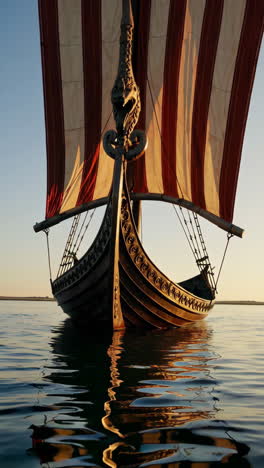 viking longship on the water