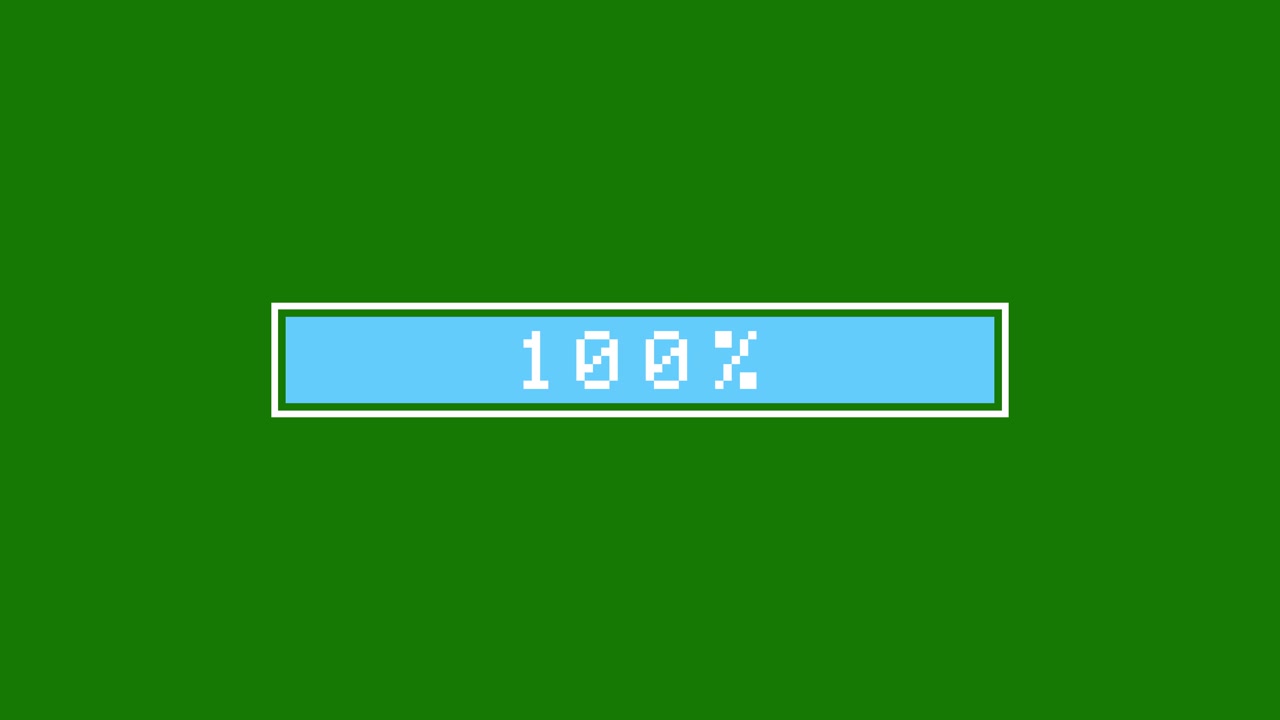 Digital Progress Bar Scanning and Completing on Green Screen
