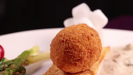 crispy fried chicken with gourmet side dishes
