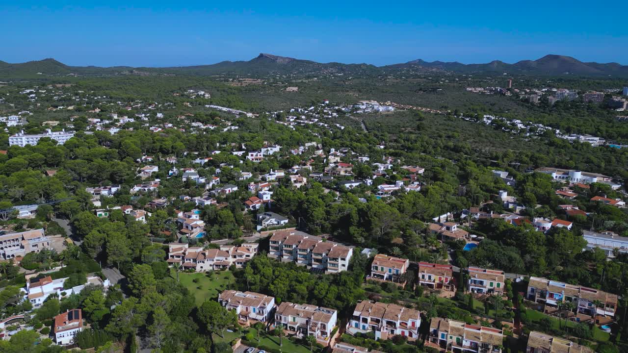 Real estate developments near Cala Murada in Mallorca, Balearic Islands. Highlights private villas, hotels, and the natural beauty of the Mediterranean coastal landscape