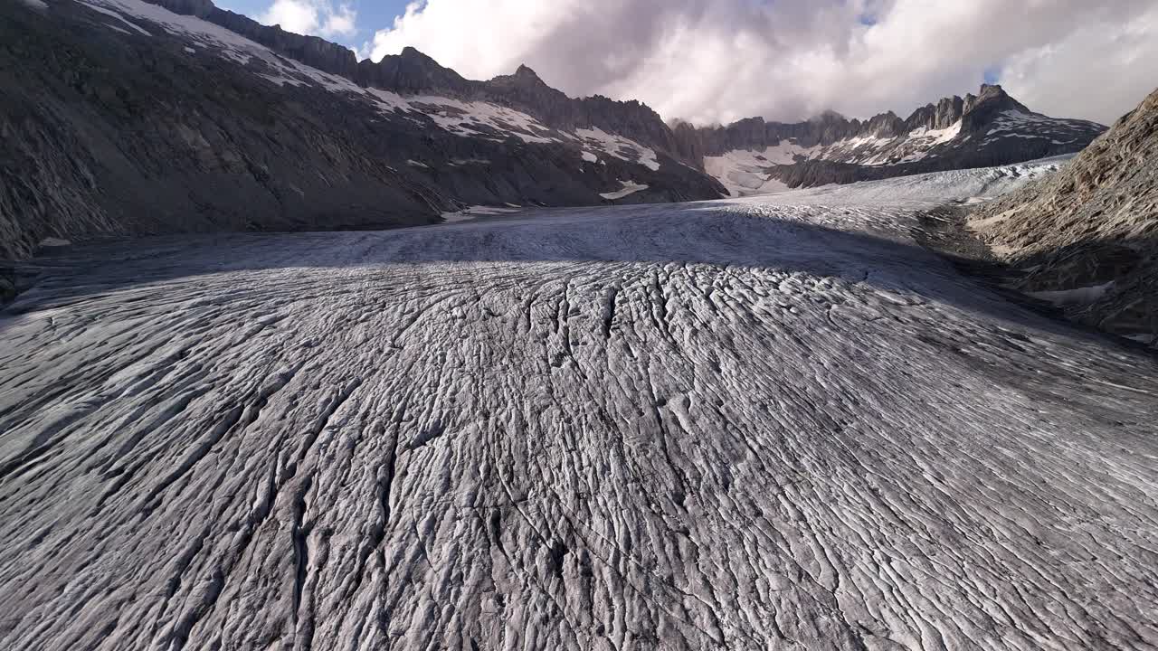 Rhône Glacier in Switzerland Swiss Alps mountains Valais canton valley