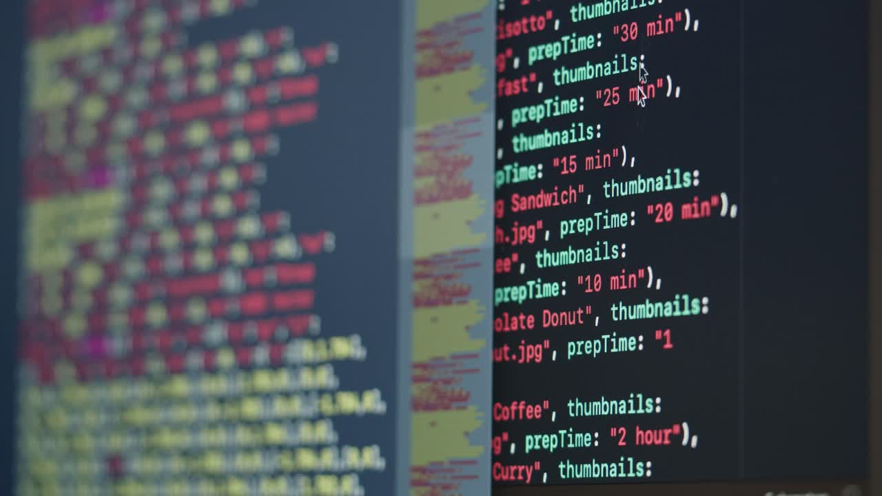 Computer code displaying recipe information