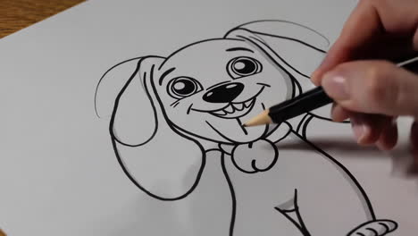 drawing a cute cartoon puppy