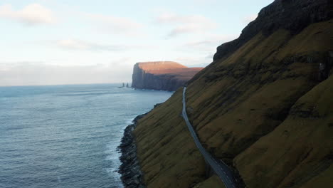 Faroe-Islands-4K-Aerial-of-Tjørnuvík,-Streymoy