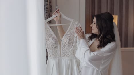 bride getting ready for her wedding day