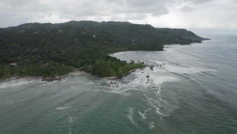 parallax drone shot of santa teresa beach in costa rica