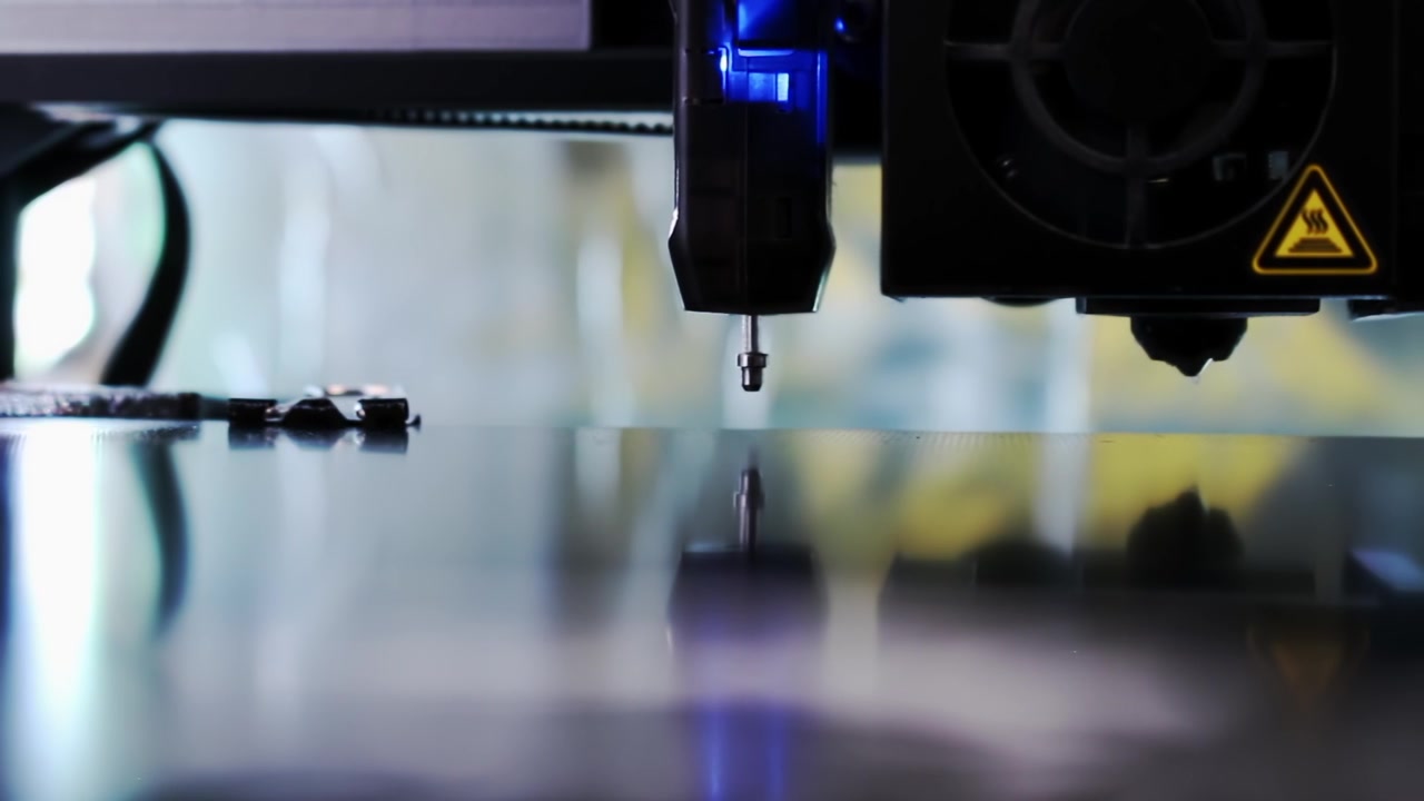 3d printing close shot of printhead