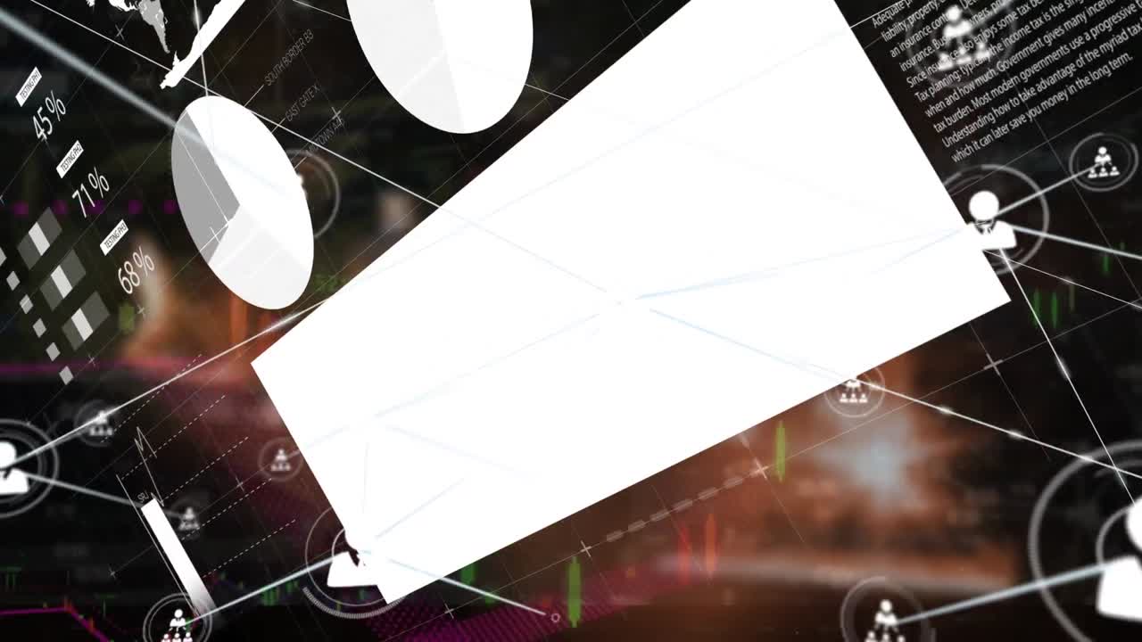 animación de la red de conexiones a través del procesamiento de datos