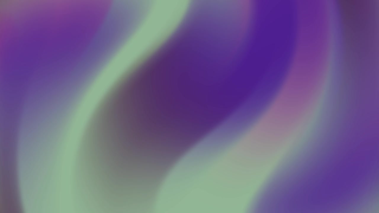 Animated Abstract Wavy Gradient Background with Flowing Purple and Green Colors