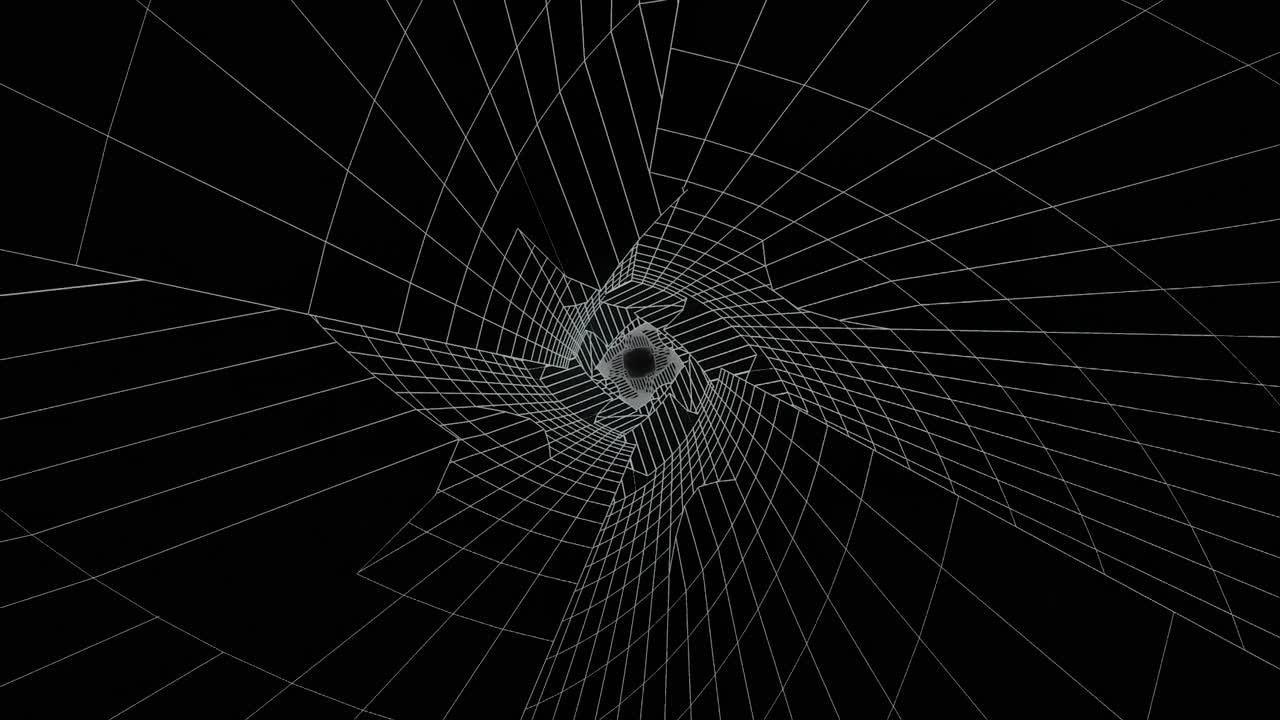 túnel de marco de alambre 3d abstracto