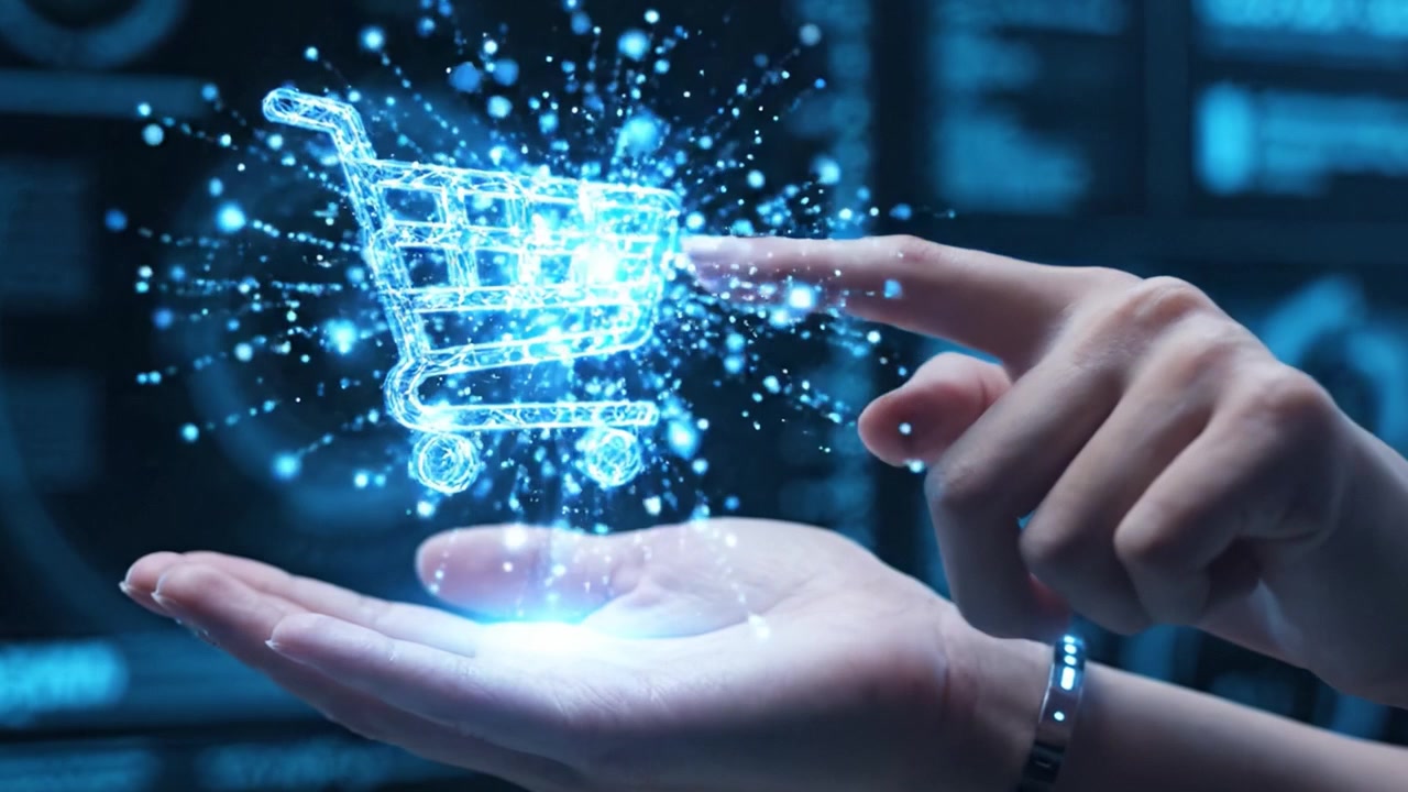 Digital Shopping Revolution: Exploring the Interactive Interface of a Virtual Shopping Cart Experience in a High-Tech Environment
