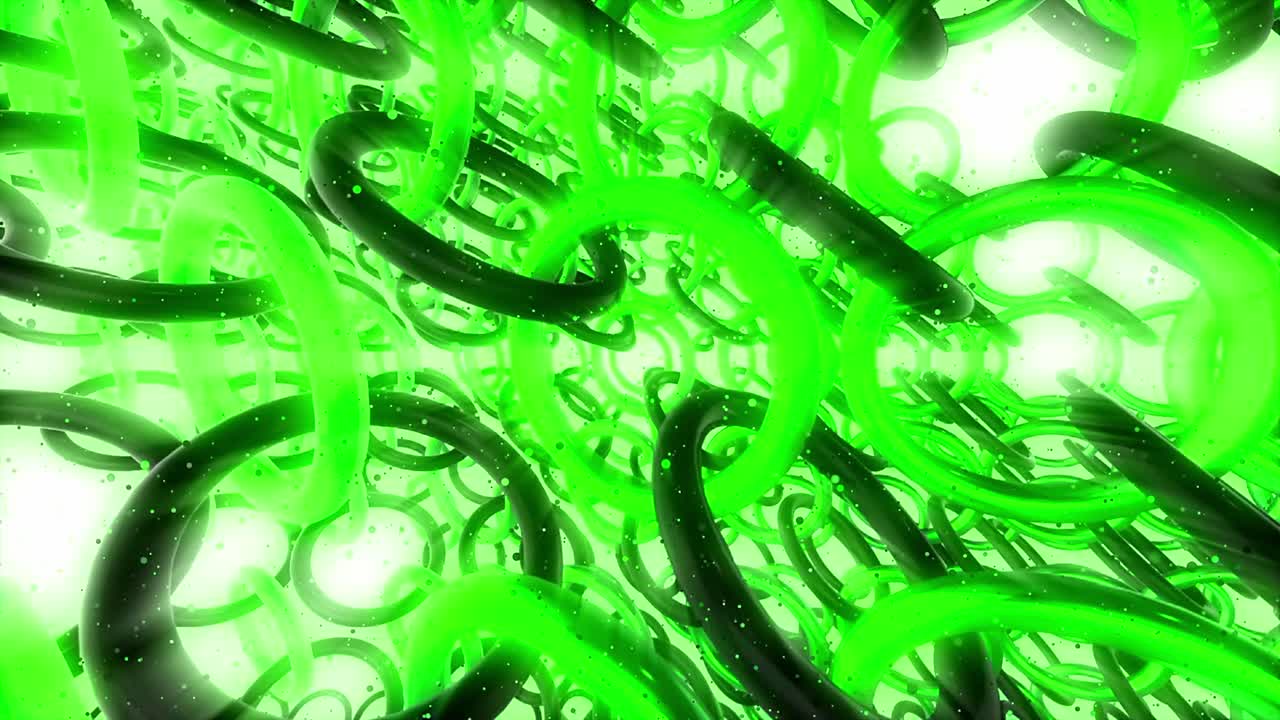 fondo 3d abstracto con círculos y líneas verdes y negras