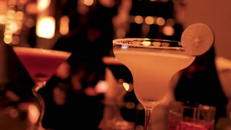 colorful cocktails in a lively bangkok bar