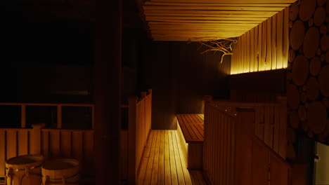 cozy sauna interior