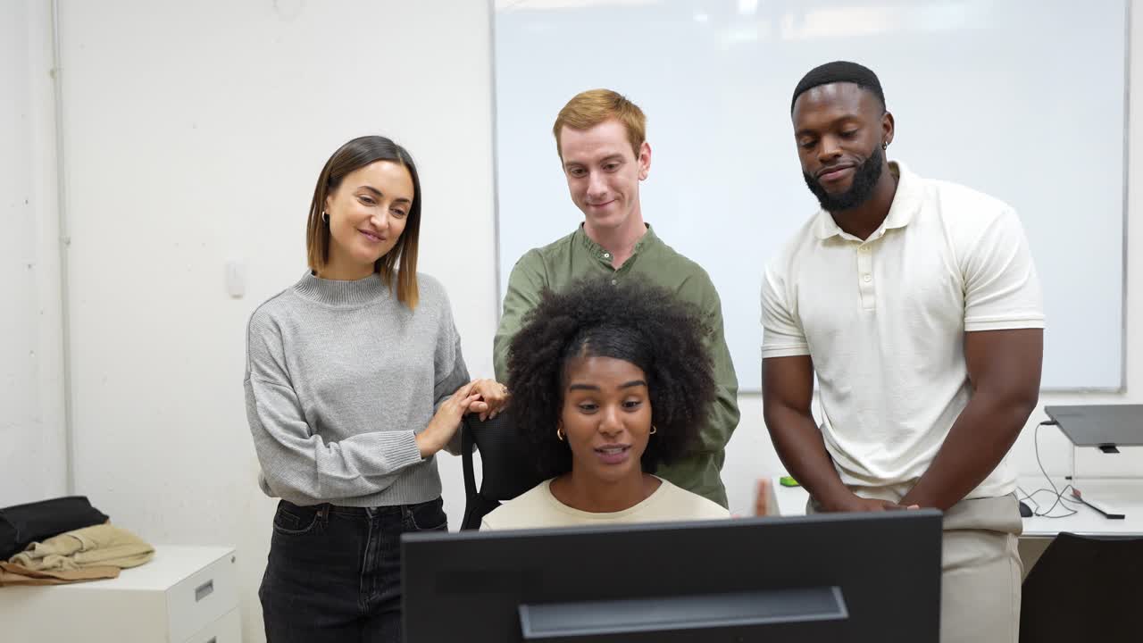 Team Collaborating in Office