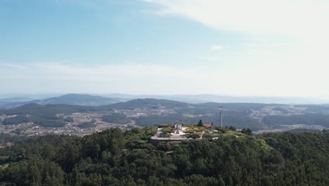 histórico monte da franqueira, santuario vista desde el aire de barcelos portugal