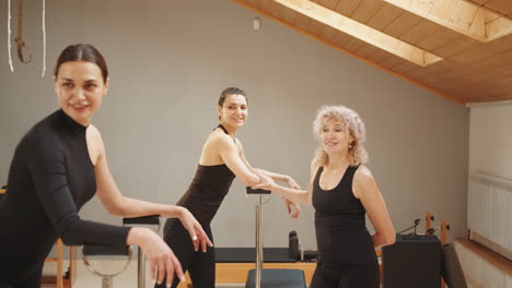 pilates class with women instructors