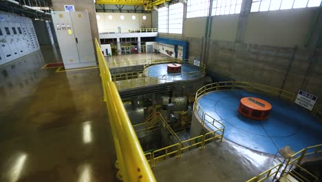 Panning-shot-inside-of-a-water-processing-plant-in-Brazil