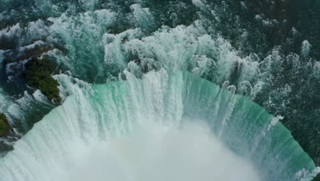 Aerial-View-of-Niagara-Falls-Waterfall---The-Horseshoe-Falls---New-York,-USA