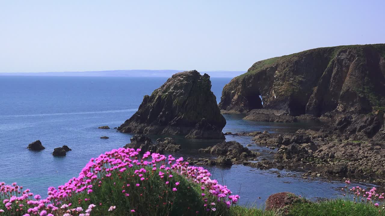 Coastal scene sea-inks and seasick in blue waters copper Coast Waterford Ireland epic locations